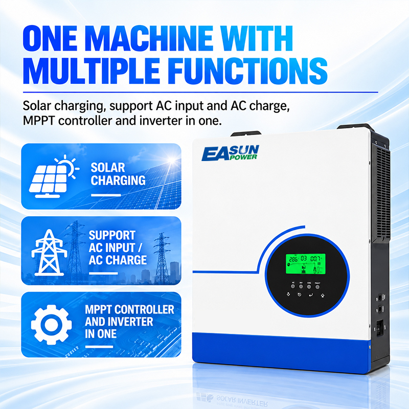 EASUN POWER Hybrid Solar Inver - đánh giá và giá Grid Tie Inverter Limiter 2000W