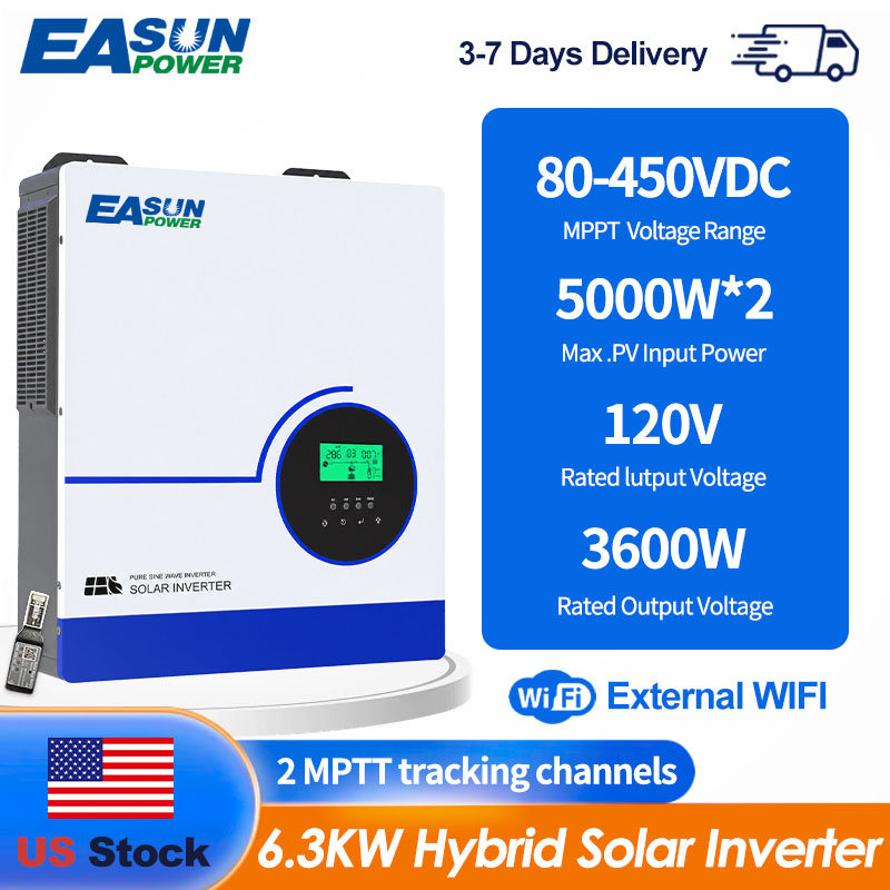 EASUN POWER 6300W Hybrid Solar - đánh giá và giá Grid Tie Inverter Limiter 2000W