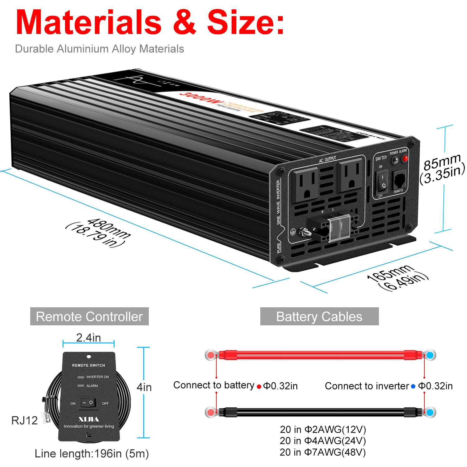 3000W Pure Sine Wave Inverter  - đánh giá và giá Inverter Pure Sine Wave 60Hz 120V 3000W