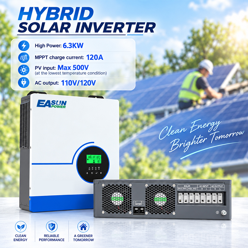 EASUN POWER 6300W Hybrid Solar - đánh giá và giá Grid Tie Inverter Limiter 2000W