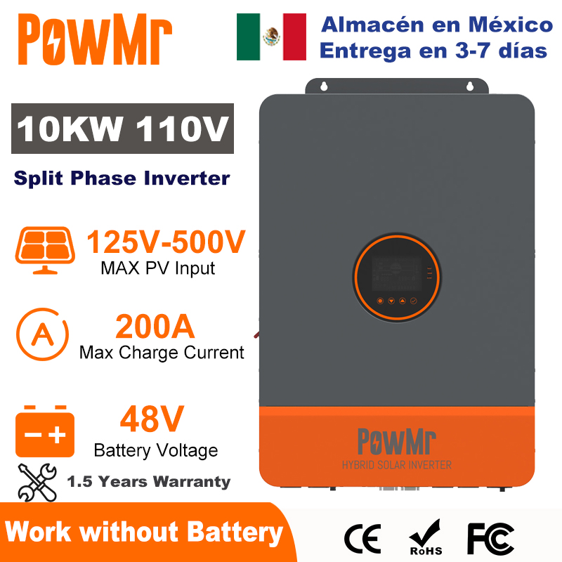 PowMr 10KW Biến tần pha tách 4 - đánh giá và giá Split Phase Inverter 10Kw 110V 220V