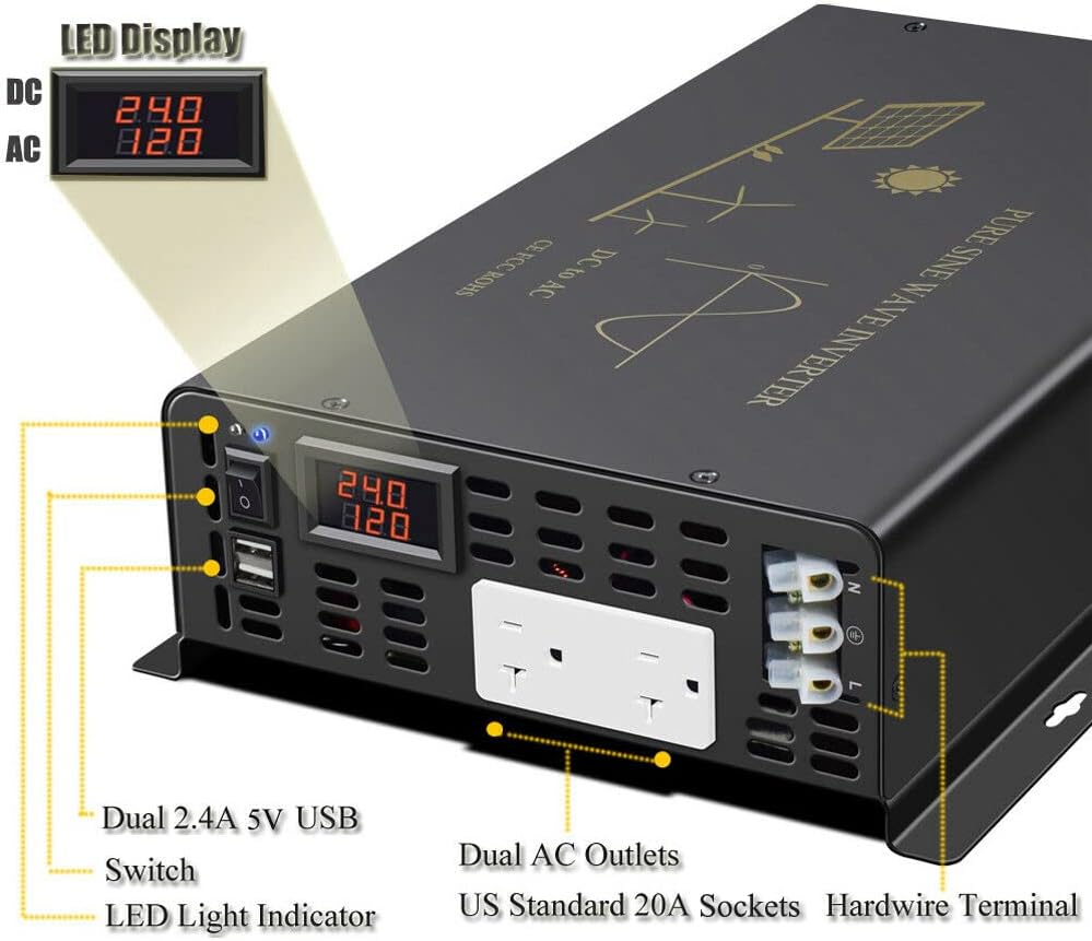 3000W Pure Sine Wave Solar Pow - đánh giá và giá Inverter Pure Sine Wave 60Hz 120V 3000W